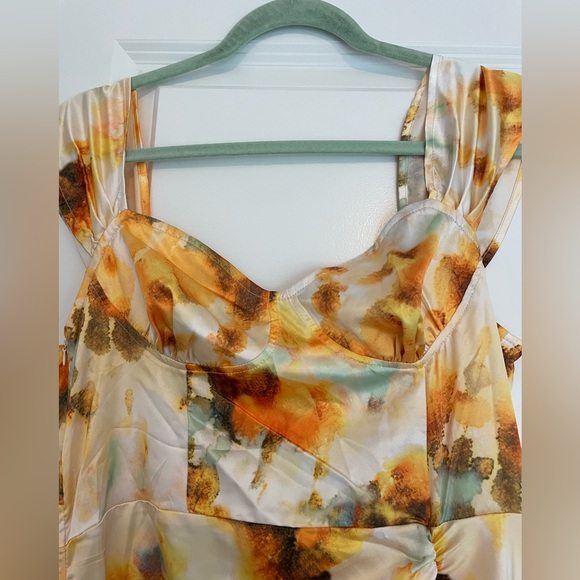 Cider illusion tie dye ruched midi dress - Picture 4 of 8